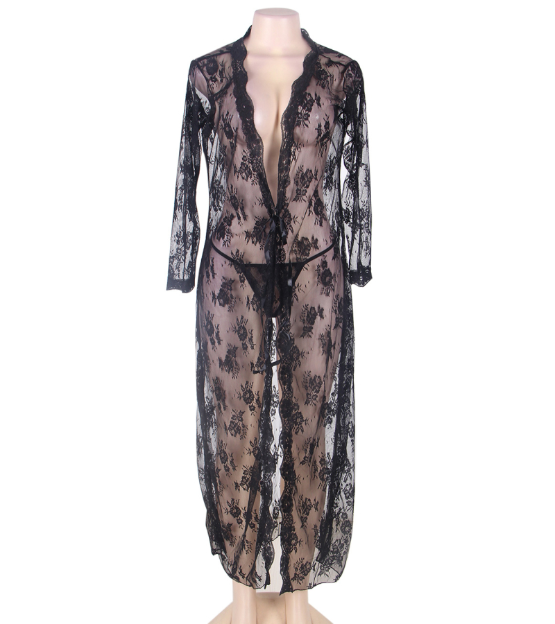 LOVE AND VIBES Longue Nuisette Tentation Transparente 8 LOVE AND VIBES Longue Nuisette Tentation Transparente – Image 8