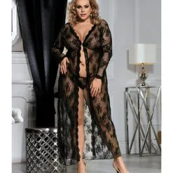 LOVE AND VIBES Longue Nuisette Tentation Transparente 13 LOVE AND VIBES Longue Nuisette Tentation Transparente -Sextoys boutique longue nuisette tentation transparente 5