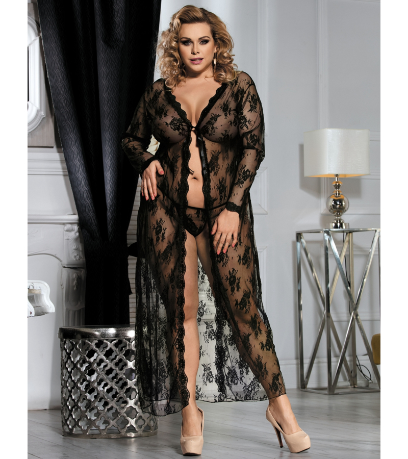 LOVE AND VIBES Longue Nuisette Tentation Transparente 3 LOVE AND VIBES Longue Nuisette Tentation Transparente – Image 3