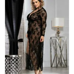 LOVE AND VIBES Longue Nuisette Tentation Transparente 16 LOVE AND VIBES Longue Nuisette Tentation Transparente -Sextoys boutique longue nuisette tentation transparente 8