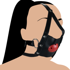 LOVE AND VIBES Masque Cuir Bâillon Gag-ball