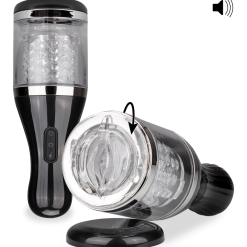 LOVE AND VIBES Masturbateur Rotatif Avec Fonction Vocale Huzzah