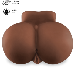 LOVE AND VIBES Méga Fessier Black 10,0kg Vagin Et Anus -Sextoys boutique mega fessier black 10 0kg vagin et anus 7