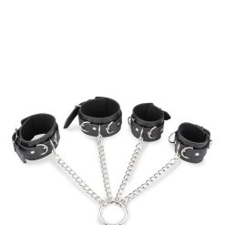 LOVE AND VIBES Menottes En Croix Chevilles Poignets Cuir -Sextoys boutique menottes en croix chevilles poignets cuir 5