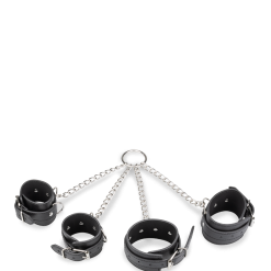LOVE AND VIBES Menottes En Croix Chevilles Poignets Cuir -Sextoys boutique menottes en croix chevilles poignets cuir 6