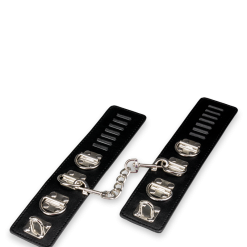 LOVE AND VIBES Menottes Poignets Cuir Et Métal -Sextoys boutique menottes poignets cuir et metal 6
