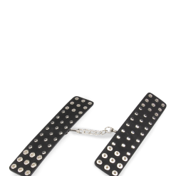 LOVE AND VIBES Menottes Poignets Cuir Noir Rivets -Sextoys boutique menottes poignets cuir noir rivets 7