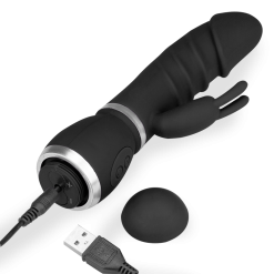 LOVE AND VIBES Mini Vibro Rabbit USB Silicone Gros Gland -Sextoys boutique mini vibro rabbit usb silicone gros gland 14