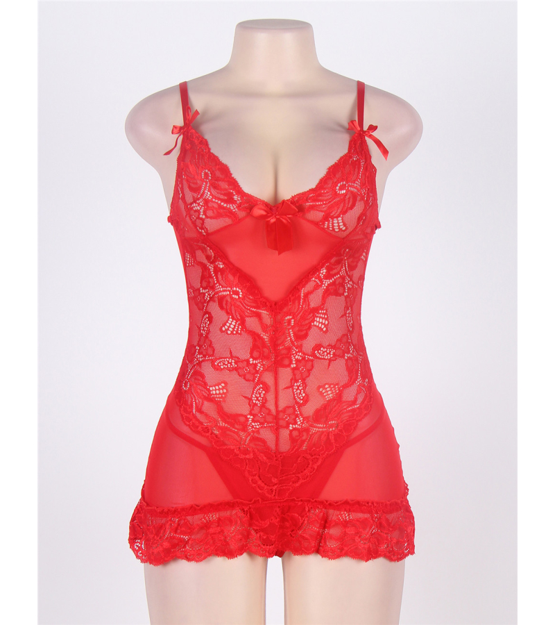 LOVE AND VIBES Nuisette Babydoll Sexy En Dentelle Fleurie 23 LOVE AND VIBES Nuisette Babydoll Sexy En Dentelle Fleurie – Image 23