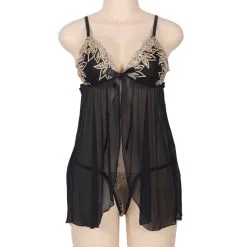 LOVE AND VIBES Nuisette Brodée élégante Et Sexy -Sextoys boutique nuisette brodee elegante et sexy 10