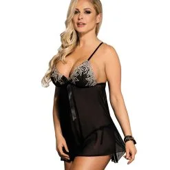 LOVE AND VIBES Nuisette Brodée élégante Et Sexy