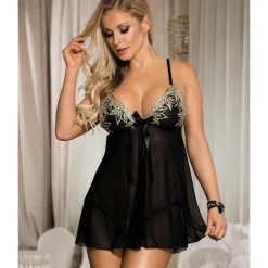 LOVE AND VIBES Nuisette Brodée élégante Et Sexy -Sextoys boutique nuisette brodee elegante et sexy 6