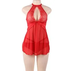 LOVE AND VIBES Nuisette En Dentelle à Large Décolleté -Sextoys boutique nuisette en dentelle a large decollete 15