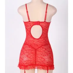 LOVE AND VIBES Nuisette Fleurie Transparente à Rubans 45 LOVE AND VIBES Nuisette Fleurie Transparente à Rubans -Sextoys boutique nuisette fleurie transparente a rubans 23