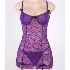 LOVE AND VIBES Nuisette Fleurie Transparente à Rubans 46 LOVE AND VIBES Nuisette Fleurie Transparente à Rubans -Sextoys boutique nuisette fleurie transparente a rubans 24