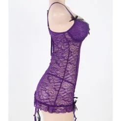 LOVE AND VIBES Nuisette Fleurie Transparente à Rubans 47 LOVE AND VIBES Nuisette Fleurie Transparente à Rubans -Sextoys boutique nuisette fleurie transparente a rubans 25