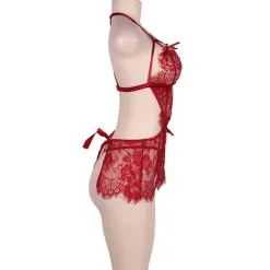 LOVE AND VIBES Nuisette Légère à Dentelle Flower Lover -Sextoys boutique nuisette legere a dentelle flower lover 11