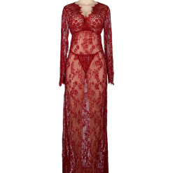 LOVE AND VIBES Nuisette Longue à Dentelle Et Motifs élégants -Sextoys boutique nuisette longue a dentelle et motifs elegants 18