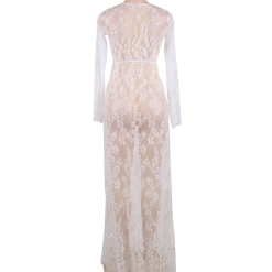 LOVE AND VIBES Nuisette Longue à Dentelle Et Motifs élégants -Sextoys boutique nuisette longue a dentelle et motifs elegants 23