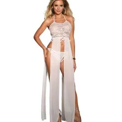 LOVE AND VIBES Nuisette Longue élégante Deux Pièces