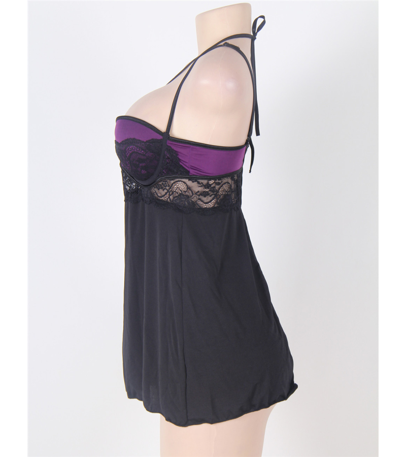 LOVE AND VIBES Nuisette Noire Ouverte à L'arrière 13 LOVE AND VIBES Nuisette Noire Ouverte à L'arrière – Image 13