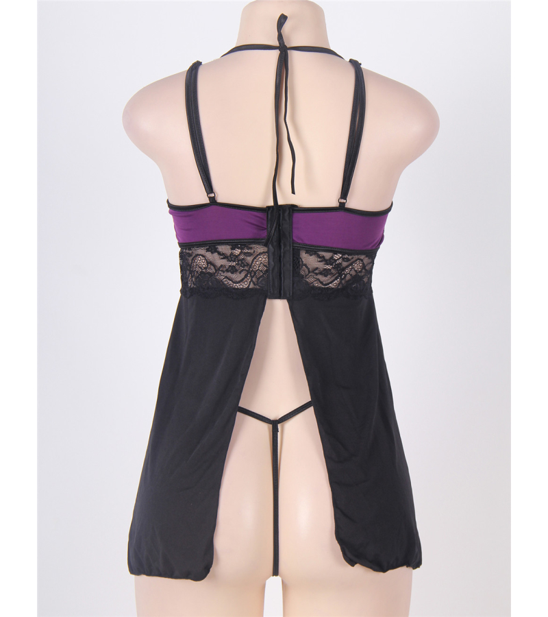 LOVE AND VIBES Nuisette Noire Ouverte à L'arrière 14 LOVE AND VIBES Nuisette Noire Ouverte à L'arrière – Image 14