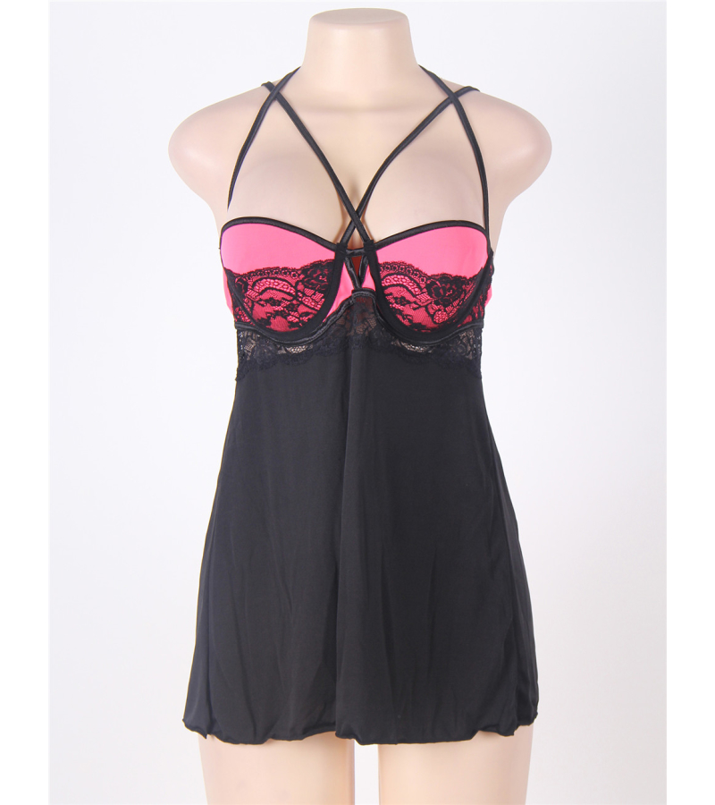 LOVE AND VIBES Nuisette Noire Ouverte à L'arrière 15 LOVE AND VIBES Nuisette Noire Ouverte à L'arrière – Image 15