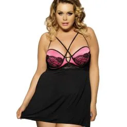 LOVE AND VIBES Nuisette Noire Ouverte à L'arrière 18 LOVE AND VIBES Nuisette Noire Ouverte à L'arrière -Sextoys boutique nuisette noire ouverte a l arriere 5