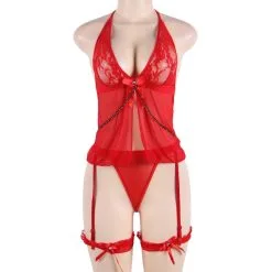 LOVE AND VIBES Nuisette Ouverte Effet Jarretelle 29 LOVE AND VIBES Nuisette Ouverte Effet Jarretelle -Sextoys boutique nuisette ouverte effet jarretelle 14