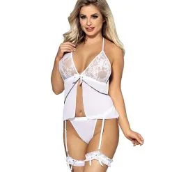 LOVE AND VIBES Nuisette Ouverte Effet Jarretelle