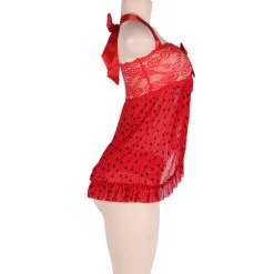 LOVE AND VIBES Nuisette Rouge Coeur Léopard 17 LOVE AND VIBES Nuisette Rouge Coeur Léopard -Sextoys boutique nuisette rouge coeur leopard 10