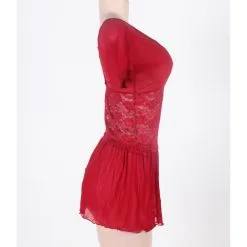 LOVE AND VIBES Nuisette Rouge Transparente -Sextoys boutique nuisette rouge transparente 10