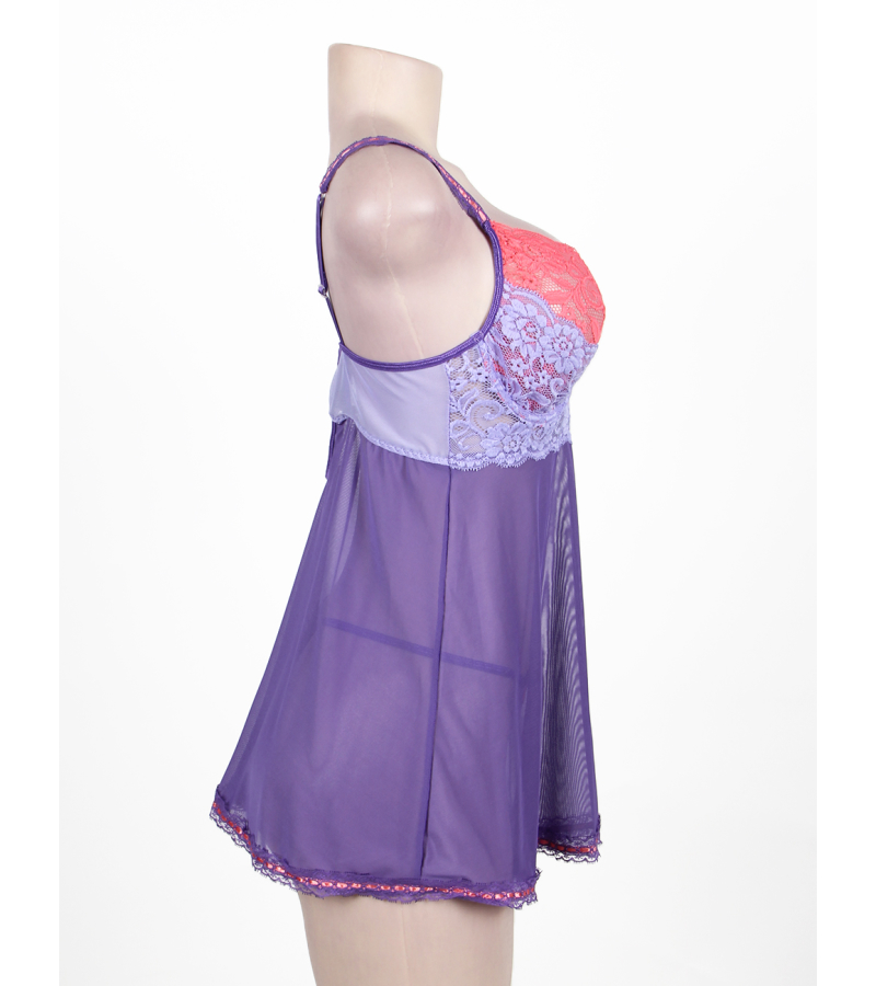 LOVE AND VIBES Nuisette Sexy à Double Soutien-gorge 8 LOVE AND VIBES Nuisette Sexy à Double Soutien-gorge – Image 8