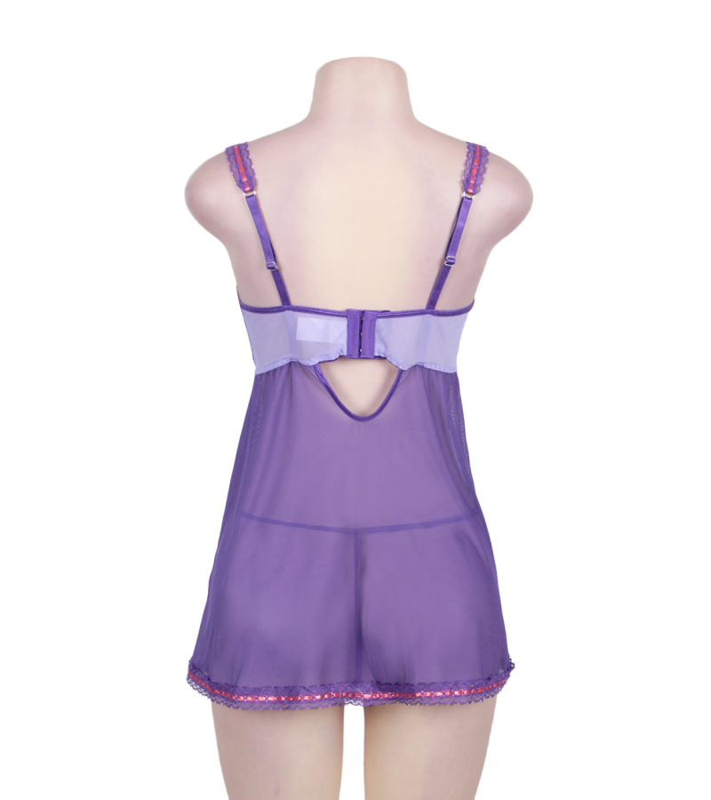 LOVE AND VIBES Nuisette Sexy à Double Soutien-gorge 9 LOVE AND VIBES Nuisette Sexy à Double Soutien-gorge – Image 9