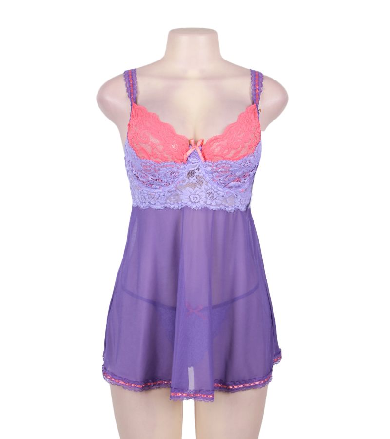 LOVE AND VIBES Nuisette Sexy à Double Soutien-gorge 7 LOVE AND VIBES Nuisette Sexy à Double Soutien-gorge – Image 7