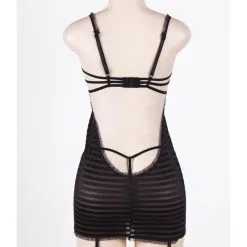 LOVE AND VIBES Nuisette Sexy à Rayures Horizontales 16 LOVE AND VIBES Nuisette Sexy à Rayures Horizontales -Sextoys boutique nuisette sexy a rayures horizontales 10