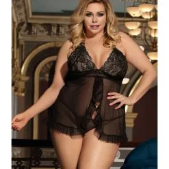 LOVE AND VIBES Nuisette Sexy Délice à Fine Dentelle -Sextoys boutique nuisette sexy delice a fine dentelle 5