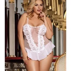 LOVE AND VIBES Nuisette Sexy Transparente à Fleurs -Sextoys boutique nuisette sexy transparente a fleurs 12