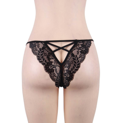 LOVE AND VIBES Nuisette Transparente Décolleté Dentelle à Lacets -Sextoys boutique nuisette transparente decollete dentelle a lacets 13
