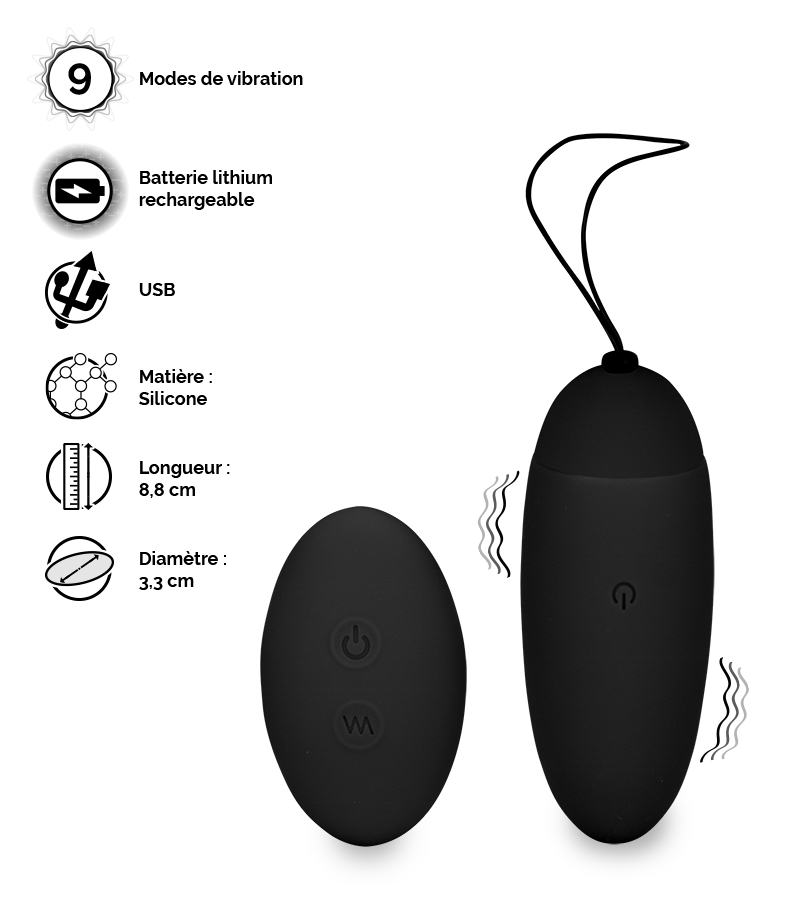 LOVE AND VIBES Oeuf Vibrant Télécommandé Ada 7 LOVE AND VIBES Oeuf Vibrant Télécommandé Ada – Image 7