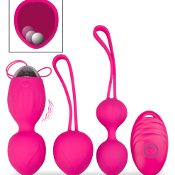LOVE AND VIBES Pack Deux Boules De Geisha Et Un Oeuf Vibrant Télécommandé