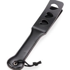 LOVE AND VIBES Paddle BDSM En Similicuir Avec Cœurs -Sextoys boutique paddle bdsm en similicuir avec coeurs 5