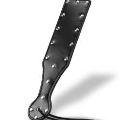 LOVE AND VIBES Paddle BDSM Noir Cuir Et Rivets