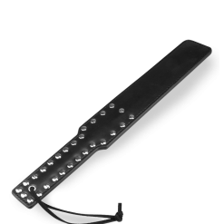 LOVE AND VIBES Paddle Noir Similicuir Et Rivets BDSM 38,0cm -Sextoys boutique paddle noir similicuir et rivets bdsm 38 0cm 5