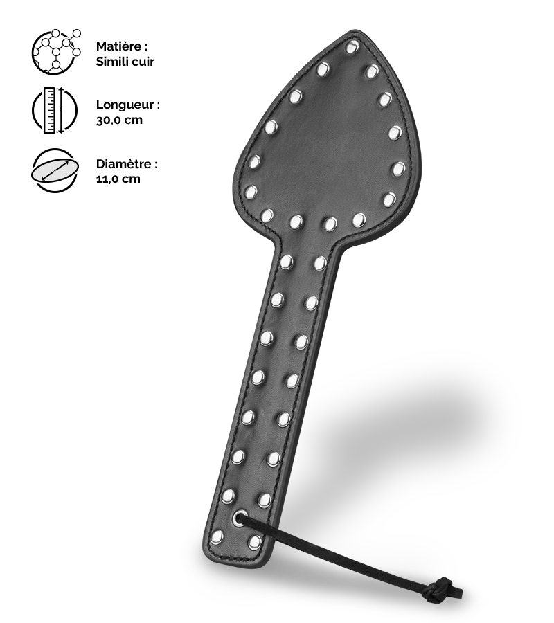LOVE AND VIBES Paddle Simili Cuir Et Rivets Spade 2 LOVE AND VIBES Paddle Simili Cuir Et Rivets Spade – Image 2