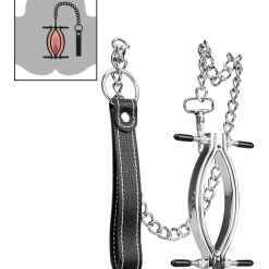 LOVE AND VIBES Pince à Vagin En Acier Inoxydable + Laisse