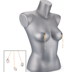 LOVE AND VIBES Pinces à Tétons Avec Strass Sirius