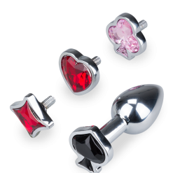LOVE AND VIBES Plug Anal Avec 4 Bijoux Interchangeables Symbols 16 LOVE AND VIBES Plug Anal Avec 4 Bijoux Interchangeables Symbols -Sextoys boutique plug anal avec 4 bijoux interchangeables symbols 10