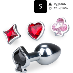 LOVE AND VIBES Plug Anal Avec 4 Bijoux Interchangeables Symbols