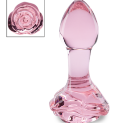 LOVE AND VIBES Plug Anal En Verre Romantic Rose